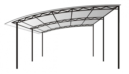 Полуарочный навес