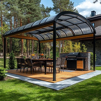 Навесы для терасс и зоны барбекю